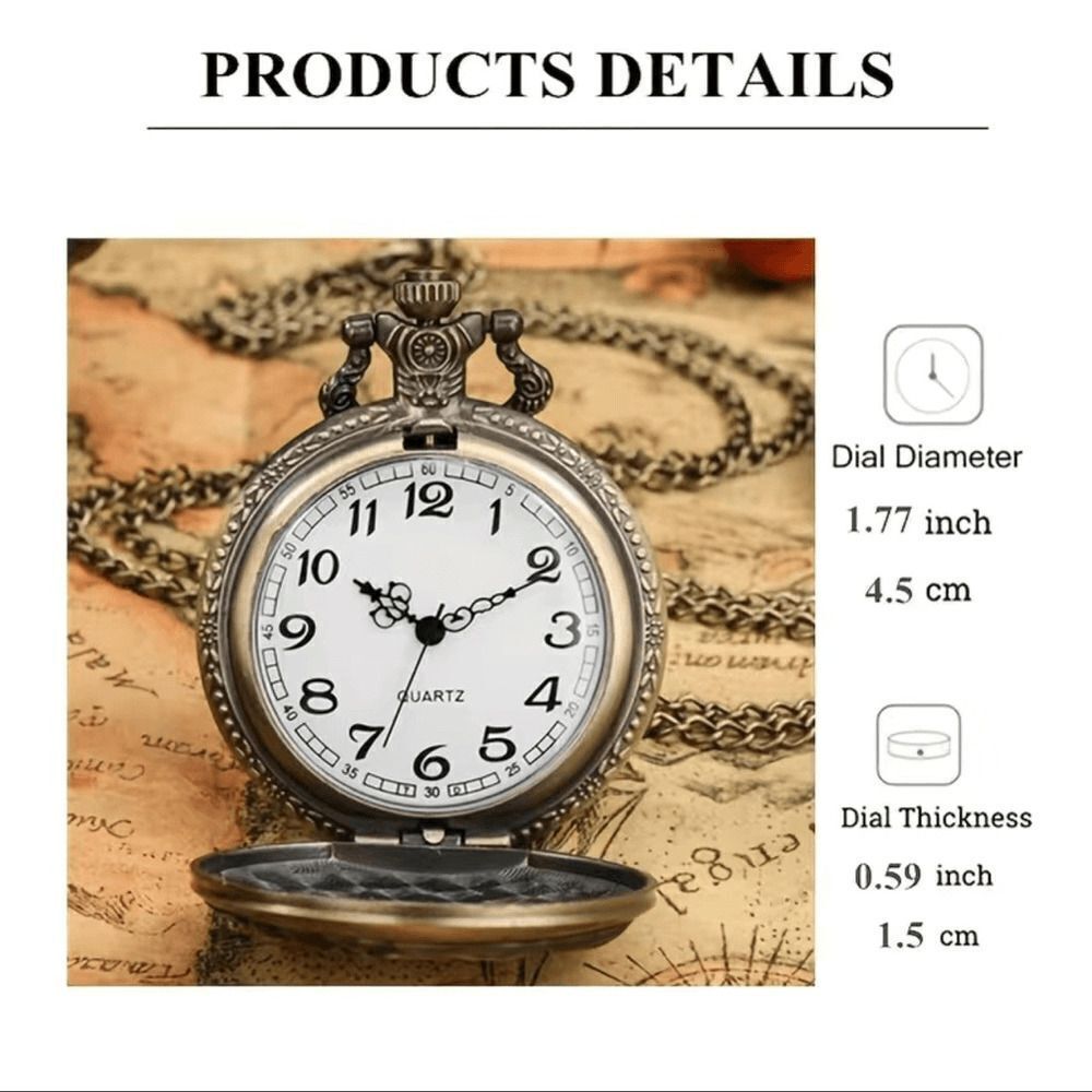 Alice in wonderland Quartz pocket watch. With Cheshire cat on the back. - Picture 5 of 6